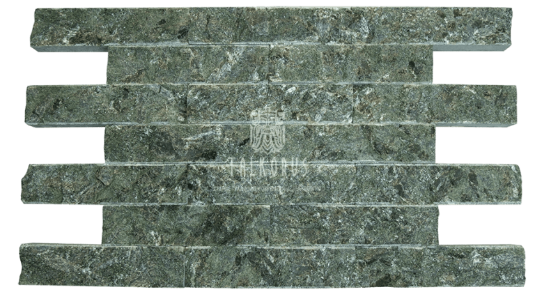 Плитка из натурального камня «Дикий камень», 100х50х25мм, серпентинит